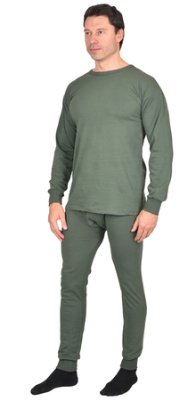 Бельё нательное трикотажное с начёсом (зима),оливковые тона,пл.250 г/кв.м Россия, ГОСТ