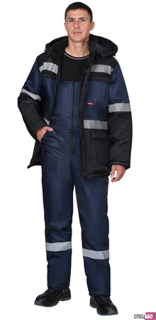 Костюм СИРИУС-ТЕРМИНАЛ куртка и полукомбинезон цвет синий с черным и СОП
