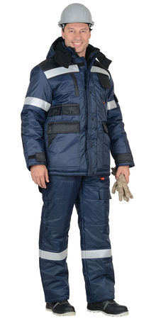 Куртка СИРИУС-БЕРКУТ синий с чёрным и СОП 50 мм тк. Оксфорд