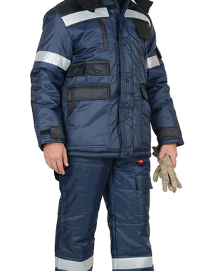 Куртка СИРИУС-БЕРКУТ синий с чёрным и СОП 50 мм тк. Оксфорд