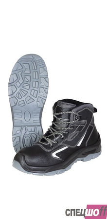 Ботинки SAVЁL-ДЖЕТ с металлическим подноском, кожа, ПУ-ТПУ