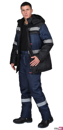 Костюм СИРИУС-ТЕРМИНАЛ куртка и брюки цвет синий с черным и СОП