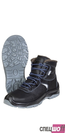 Ботинки SAVЁL-ГЕРМЕС-ЗИМА с металлическим подноском и металлической стелькой, кожа, шерстин, ПУ-ТПУ